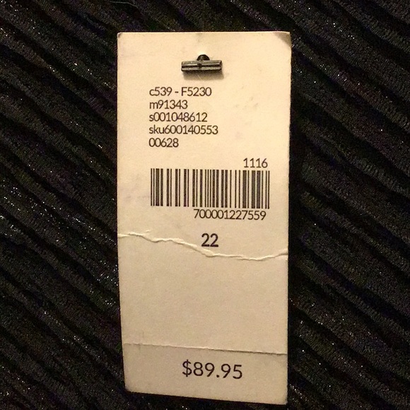 🆕NEW! Black Silver and Gold Metallic Sheath Dress - Picture 15 of 16